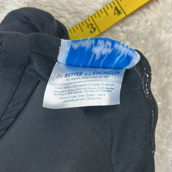 Aquabelle swimsuits for all polka dot and black one piece suit, size 8 - Picture 8 of 8